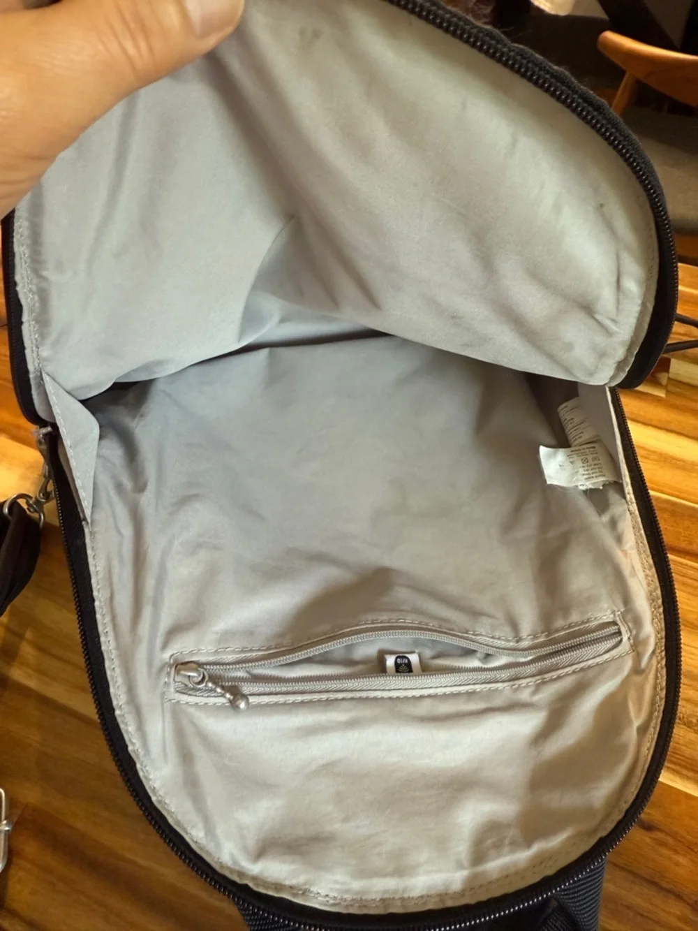 Unisex Baggallini Black and Heather Gray Convertible Backpack
